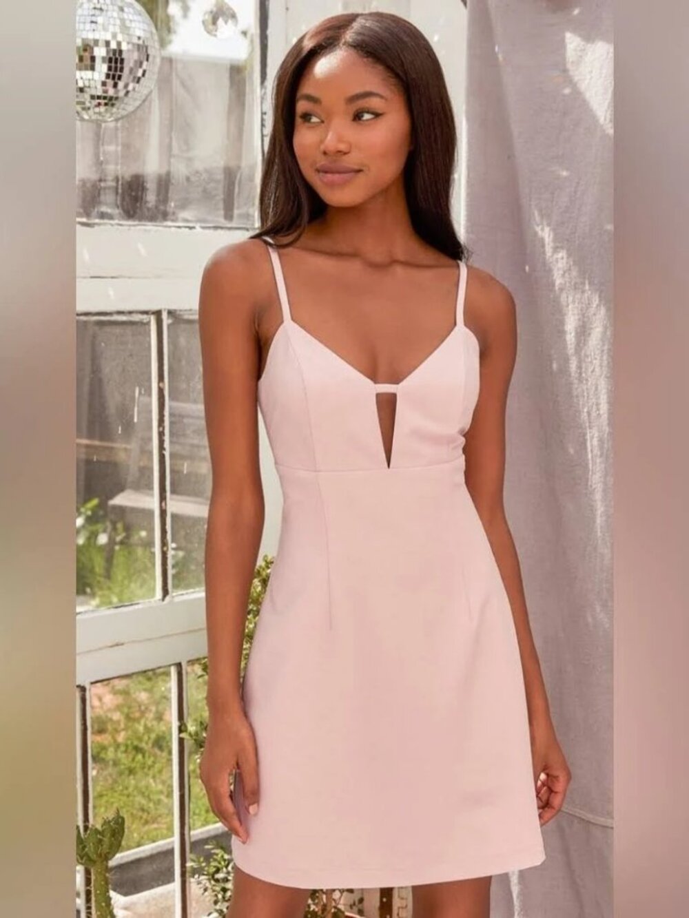 Lulu's NWOT Sultry Moments Blush Pink Mini Dress Sleeveless Cocktail Party XL